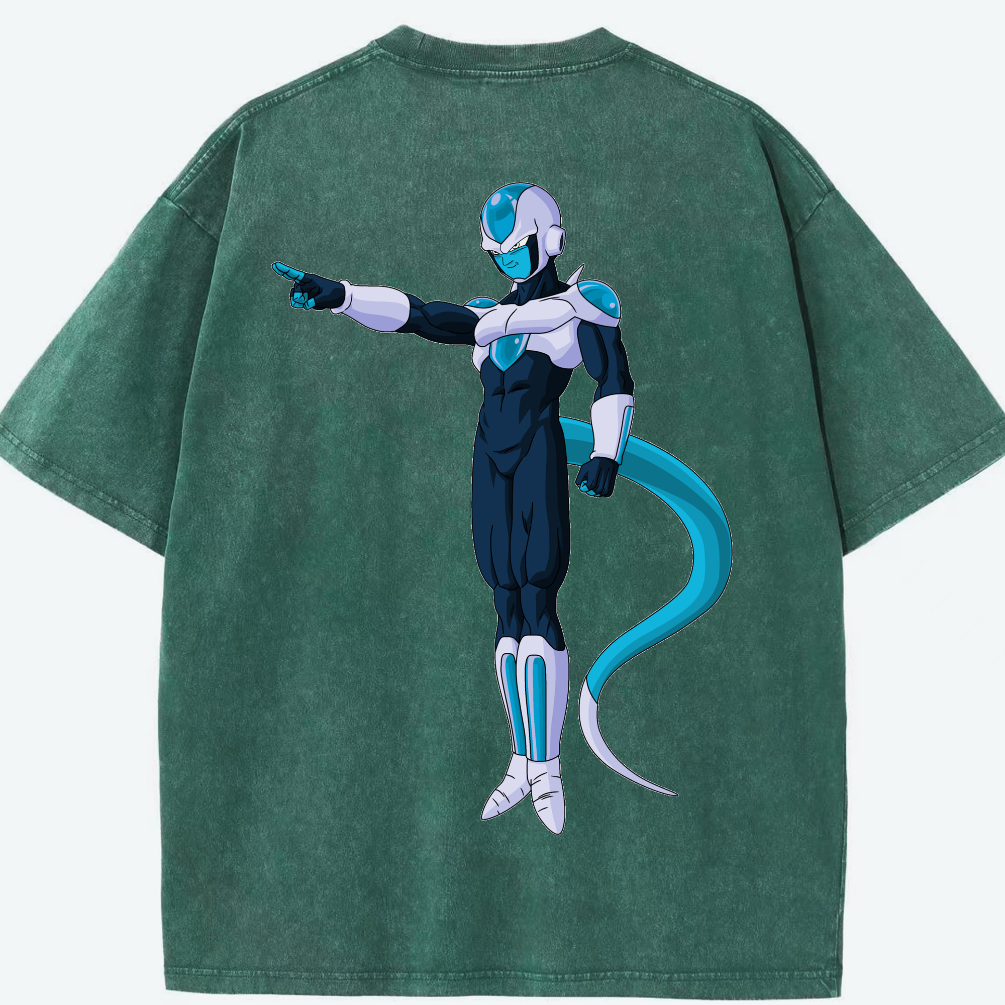 （画像用） ドラゴンボール フリーザ DRAGON BALL Frieza 綿100% ヴィンテージ風 半袖Tシャツ（背面プリント）